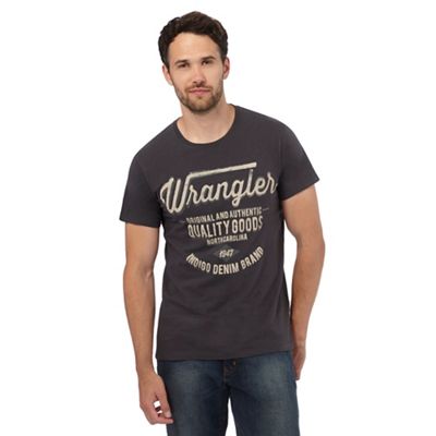 Wrangler Dark grey 'quality goods' print t-shirt